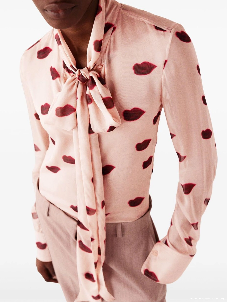 Affordable silk lips-print Stella McCartney Women blouse 0719